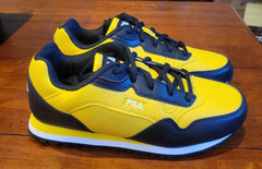 NEW FILA Kids Size 3.5 Unisex Cress Color Block Sneakers Lemon/White/Black